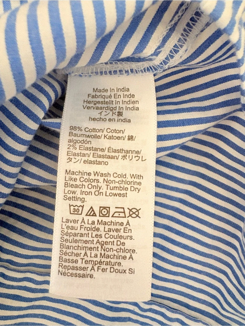 J. Crew Blue & White Striped Button-Down Shirt